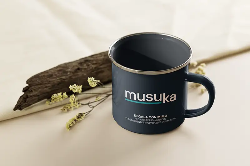 Taza de merchandising para empresas personalizado con el logotipo